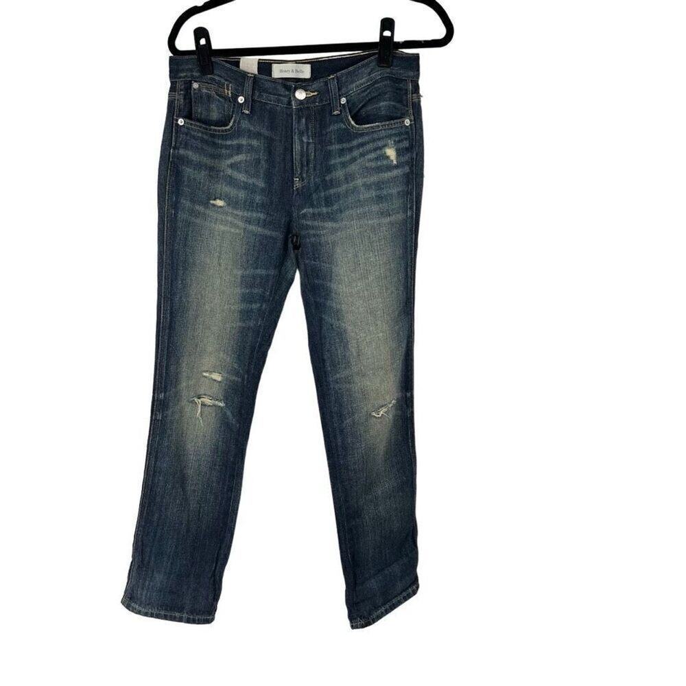 Henry & Belle Ryan Relaxed Skinny jeans Slightly Distressed Sz 27 Women’s‎ NWT